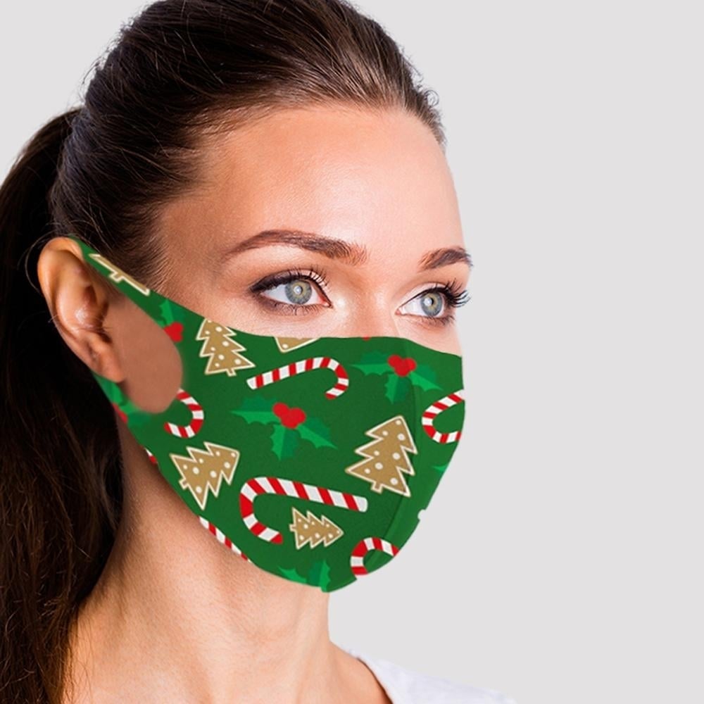 6-Pack: Fun Designed Holiday Themed Reusable Face Masks Image 4