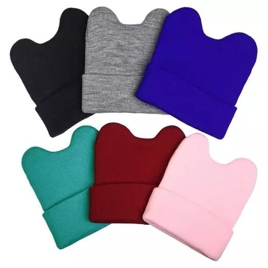 6-Pack: Kids Warm and Cute Acrylic Winter Beanies Image 3