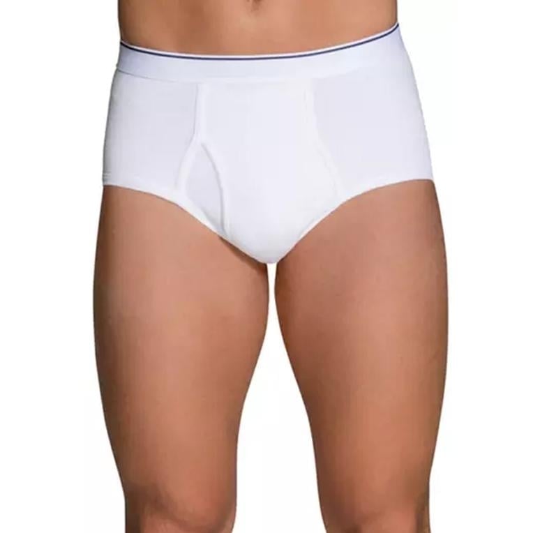 6-Pack: Mens Classic White Cotton Brief Underwear Image 2