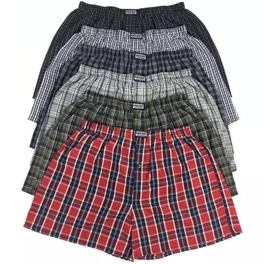 6-Pack: Mens Relaxed Fit Tartan Plaid Boxers Image 1