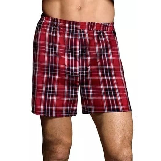 6-Pack: Mens Relaxed Fit Tartan Plaid Boxers Image 2