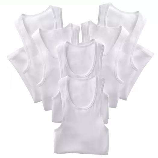 6-Pack: Mens Scoop Neck Cotton Blend A-Shirts - Plus Available Image 2