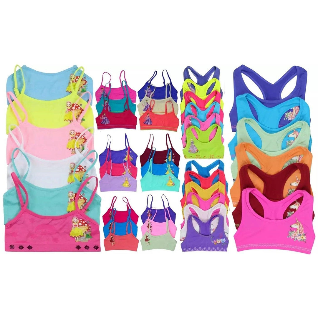 6-Pack: Mystery Girls Training Bras Tops Image 1