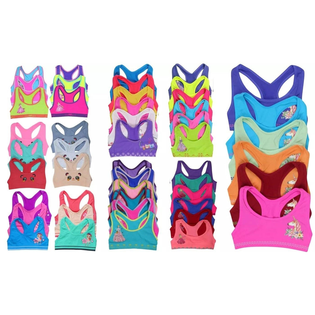 6-Pack: Mystery Girls Training Bras Tops Image 3