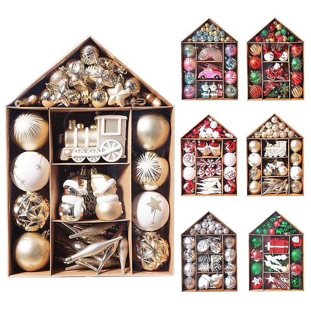 70-Pieces Set: Christmas Tree Decorations Christmas Ball Image 1