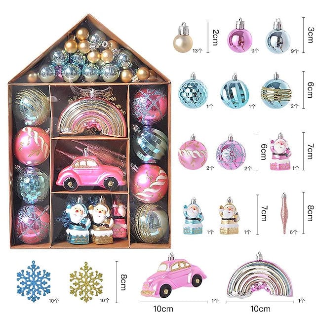 70-Pieces Set: Christmas Tree Decorations Christmas Ball Image 2