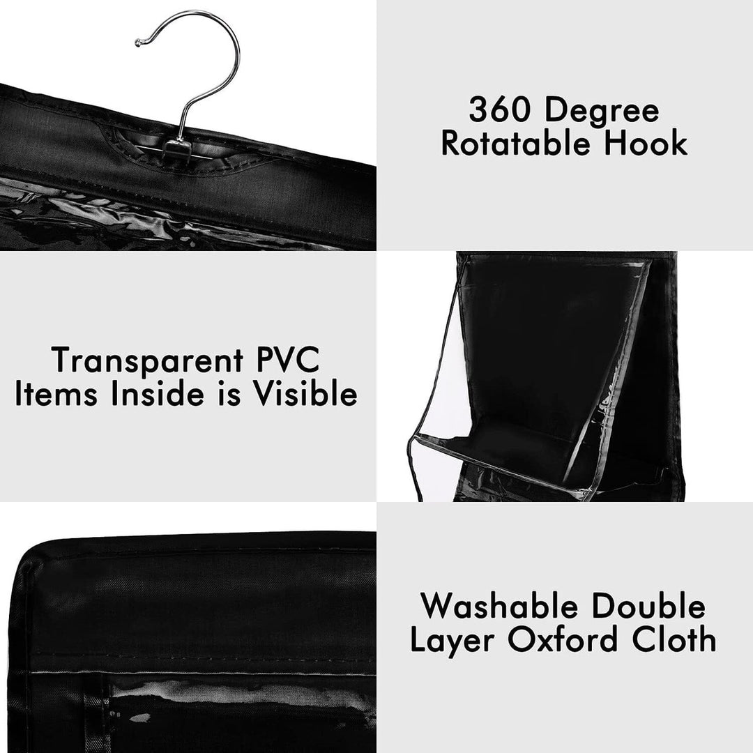 8 Pocket Hanging Purse Organizer Handbag Storage Hanger Image 6