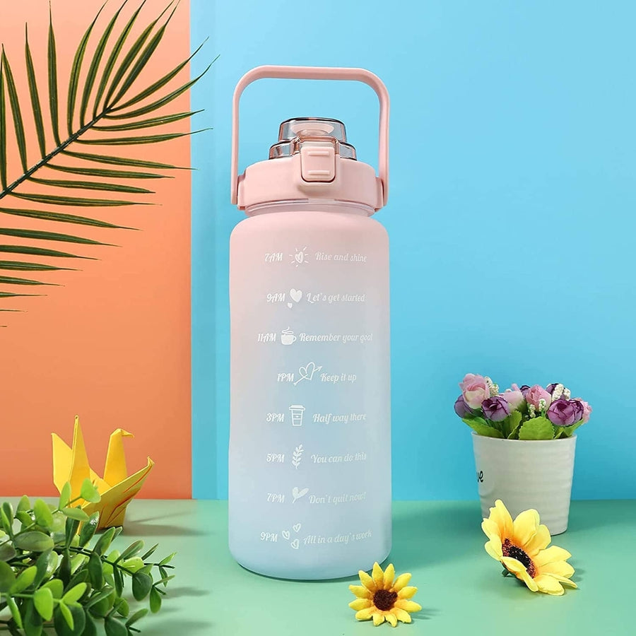 68 Oz Water Bottle with Time Marker Image 1