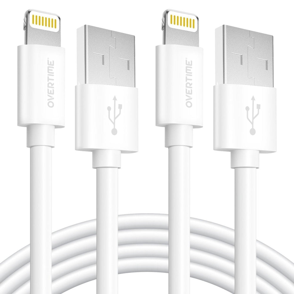 6Ft Overtime Apple MFI Certified Lightning To USB Cable Phone Charger and Sync Cable Image 2