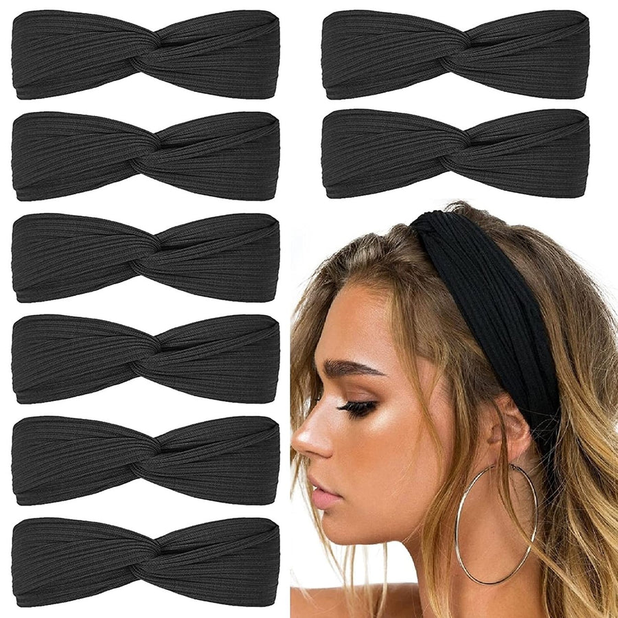 8-Piece: Twist Knotted Boho Stretchy Hair Bands Image 1