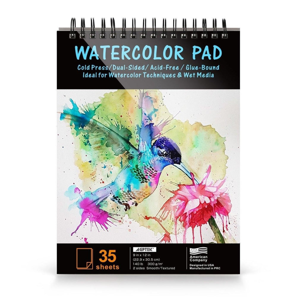 AGPtEk 12 inches 35 Sheets Watercolor Paper Pad Image 2