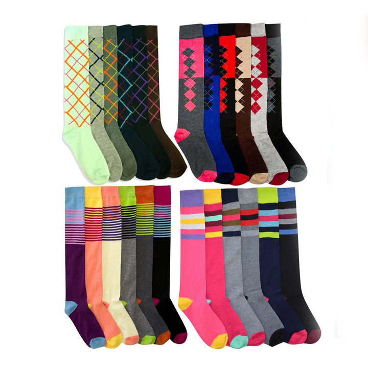 6-Pack: ToBeInStyle Womens Knee High Socks Image 1