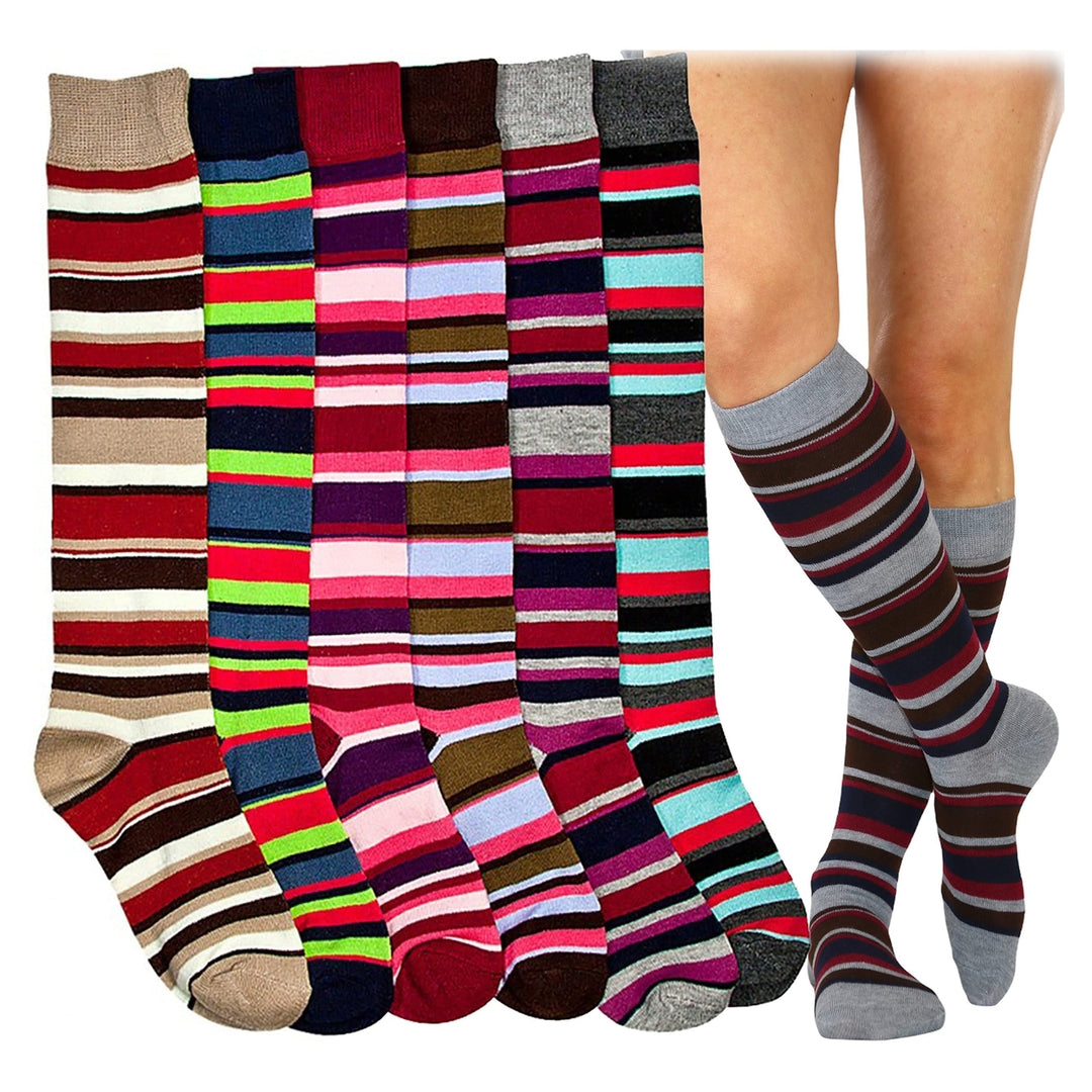 6-Pack: ToBeInStyle Womens Knee High Socks Image 8