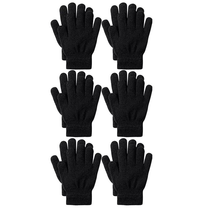 6-Pack: Womens Acrylic Warm Everyday Winter Assorted Gloves Image 4