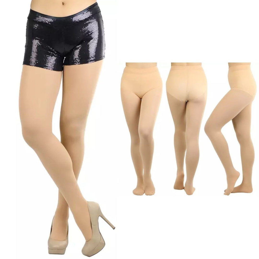 6-Pack: Womens Basic or Vibrant Semi Opaque Pantyhose Image 1