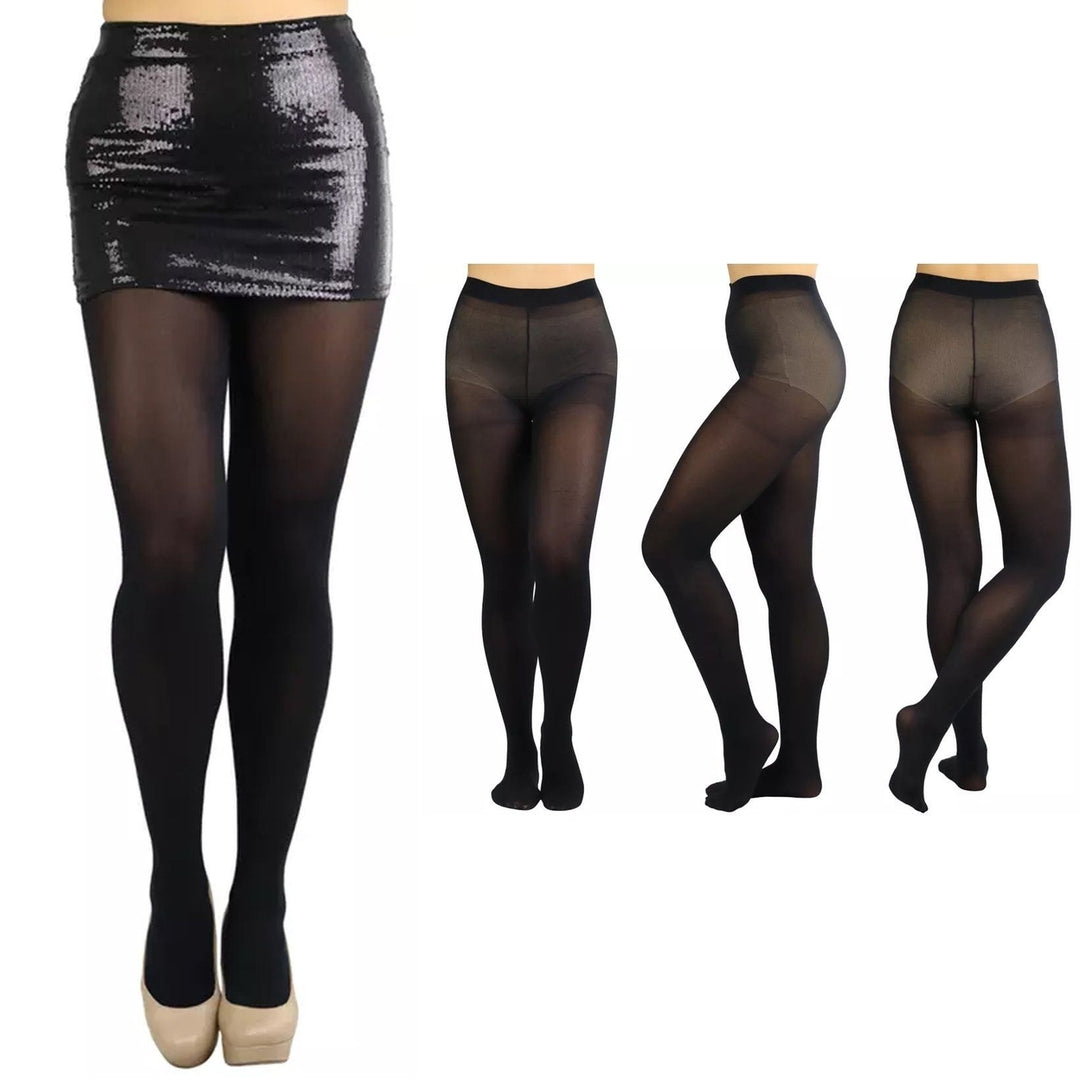 6-Pack: Womens Basic or Vibrant Semi Opaque Pantyhose Image 4