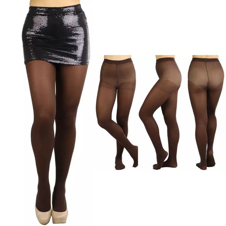 6-Pack: Womens Basic or Vibrant Semi Opaque Pantyhose Image 7