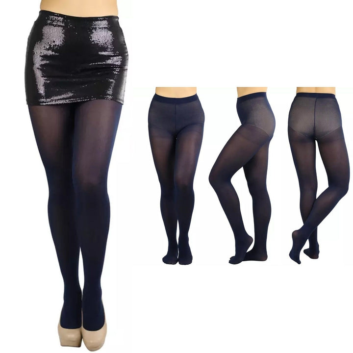 6-Pack: Womens Basic or Vibrant Semi Opaque Pantyhose Image 10