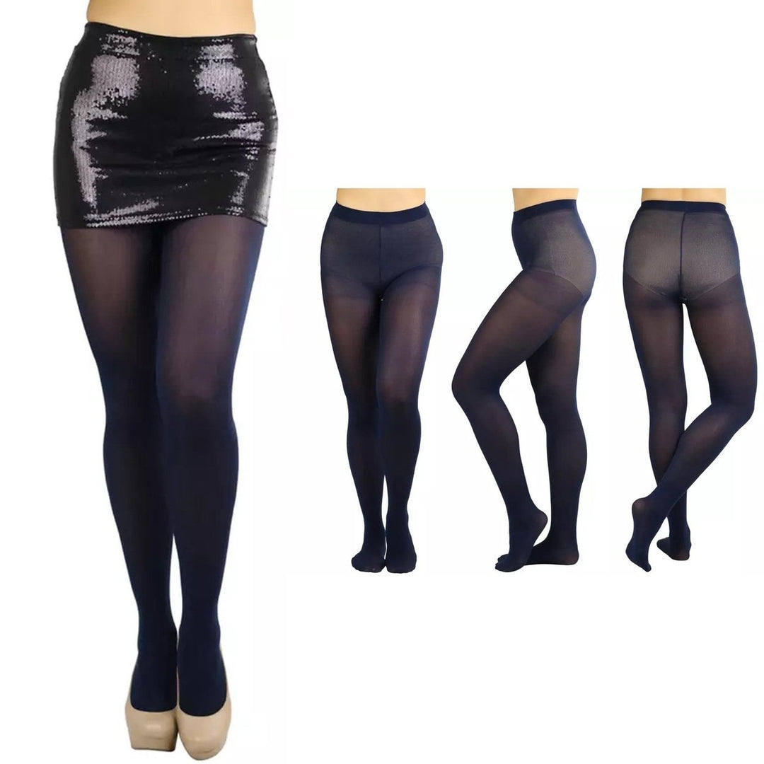 6-Pack: Womens Basic or Vibrant Semi Opaque Pantyhose Image 1