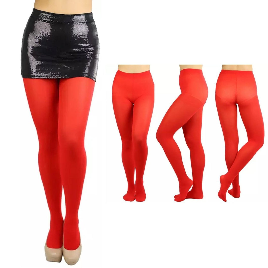 6-Pack: Womens Basic or Vibrant Semi Opaque Pantyhose Image 12