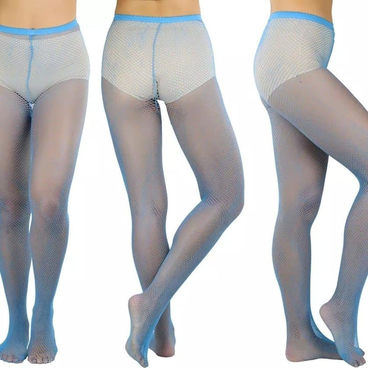 6-Pack: Womens Assorted Fishnet Sheer Microfiber Net Pantyhose Image 4