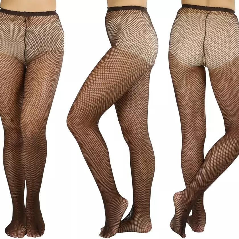 6-Pack: Womens Assorted Fishnet Sheer Microfiber Net Pantyhose Image 6