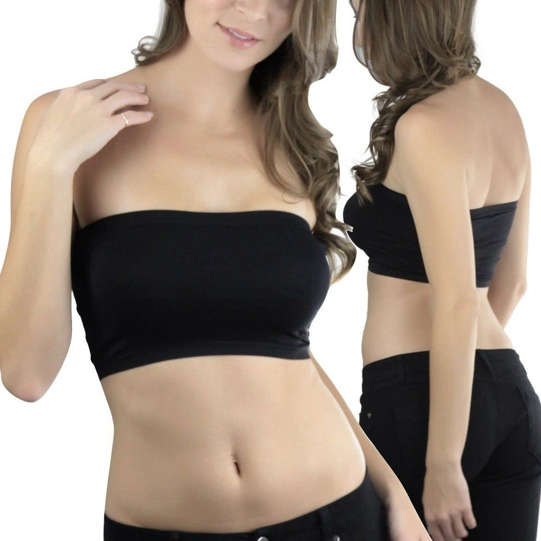 6-Pack: Womens Essential Basic Layering Tube Bra Image 4