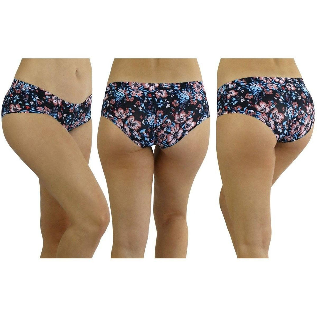 6-Pack: Womens Mid Rise Bikini No Show Panties Image 6