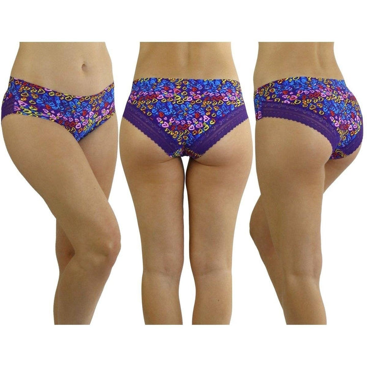 6-Pack: Womens Mid Rise Bikini No Show Panties Image 9