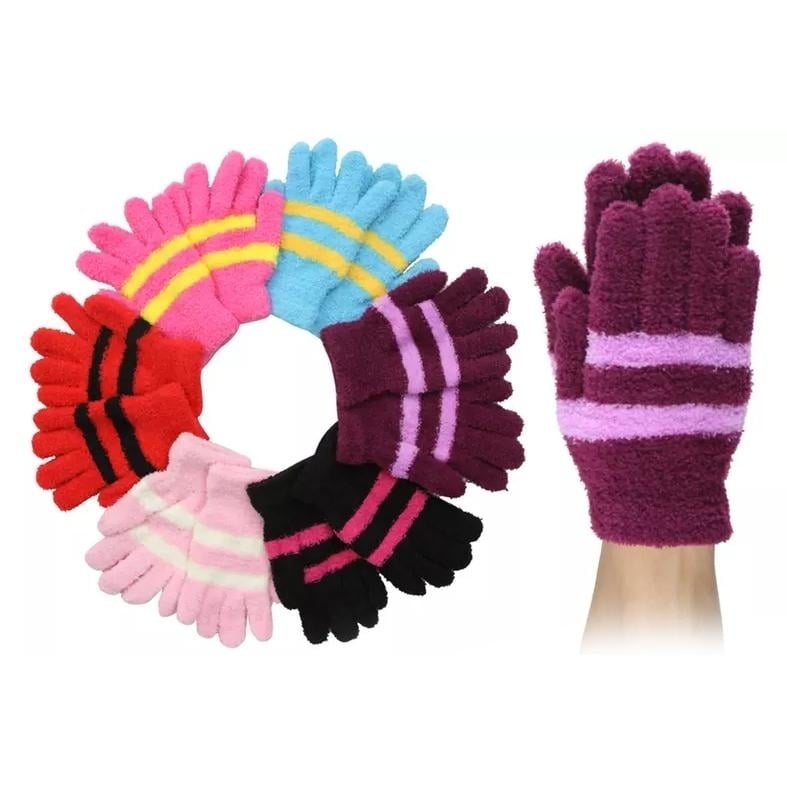 6-Pack: Womens Solid Magic And Plush Warm Gloves Image 2