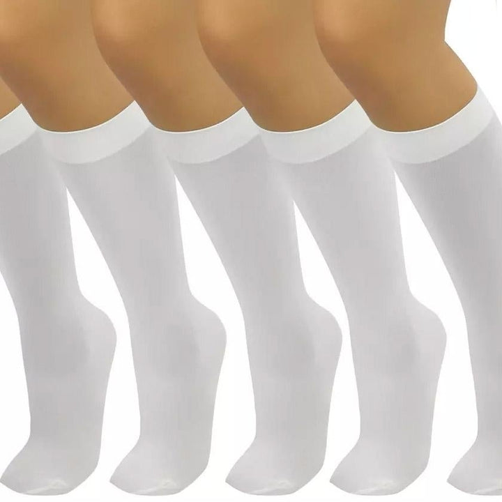 6-Pair: Assorted Knee High Opaque Nylon Classic Socks Image 4