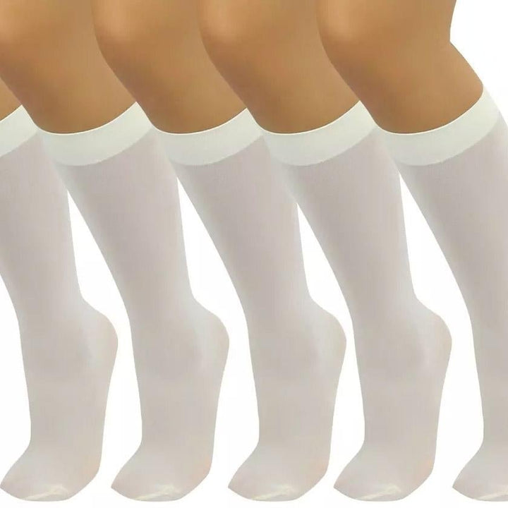 6-Pair: Assorted Knee High Opaque Nylon Classic Socks Image 8