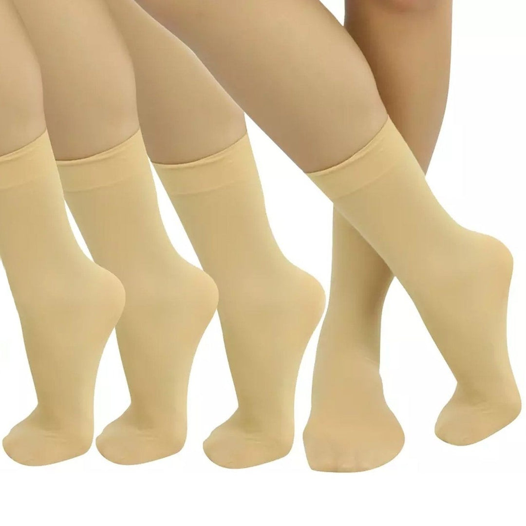 6-Pair: Ankle High Opaque Nylon Trouser Socks Image 9