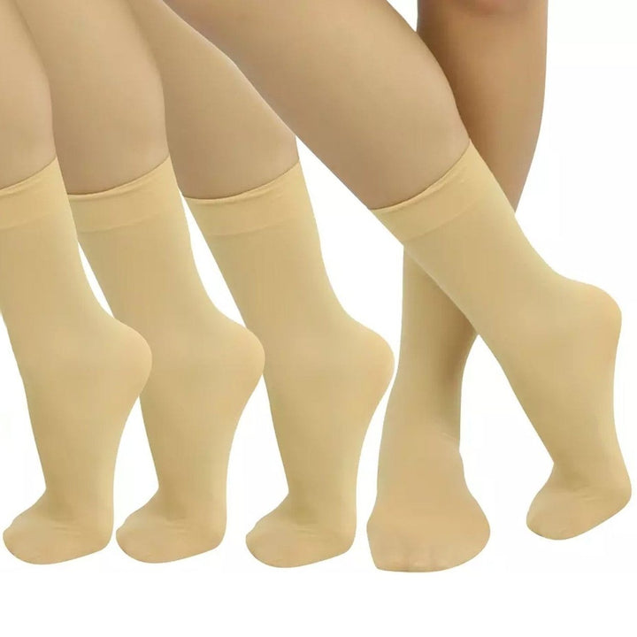 6-Pair: Ankle High Opaque Nylon Trouser Socks Image 1