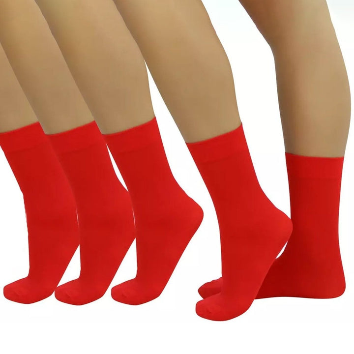 6-Pair: Ankle High Opaque Nylon Trouser Socks Image 10