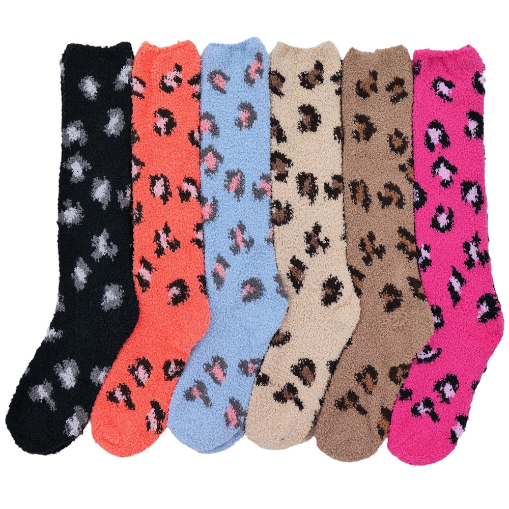 6-Pairs: Womens Plush Warm and Cozy High Socks Image 2