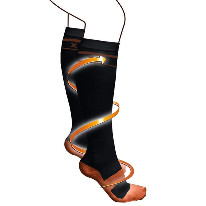 6-Pairs: Unisex Copper-Infused Knee High Compression Socks Image 7