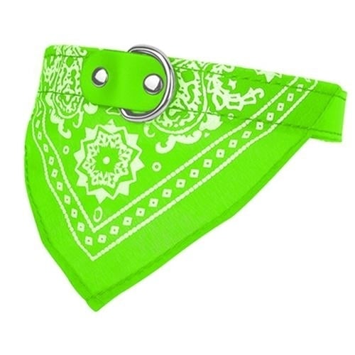 Adjustable Bandana Leather Pet Collar Image 6