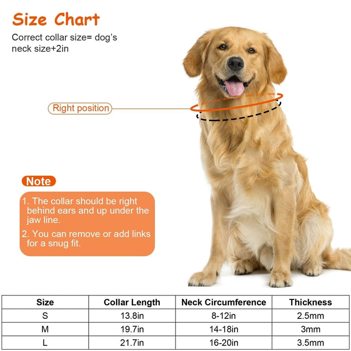 Adjustable Dog Choke Collar Training Chain Image 7