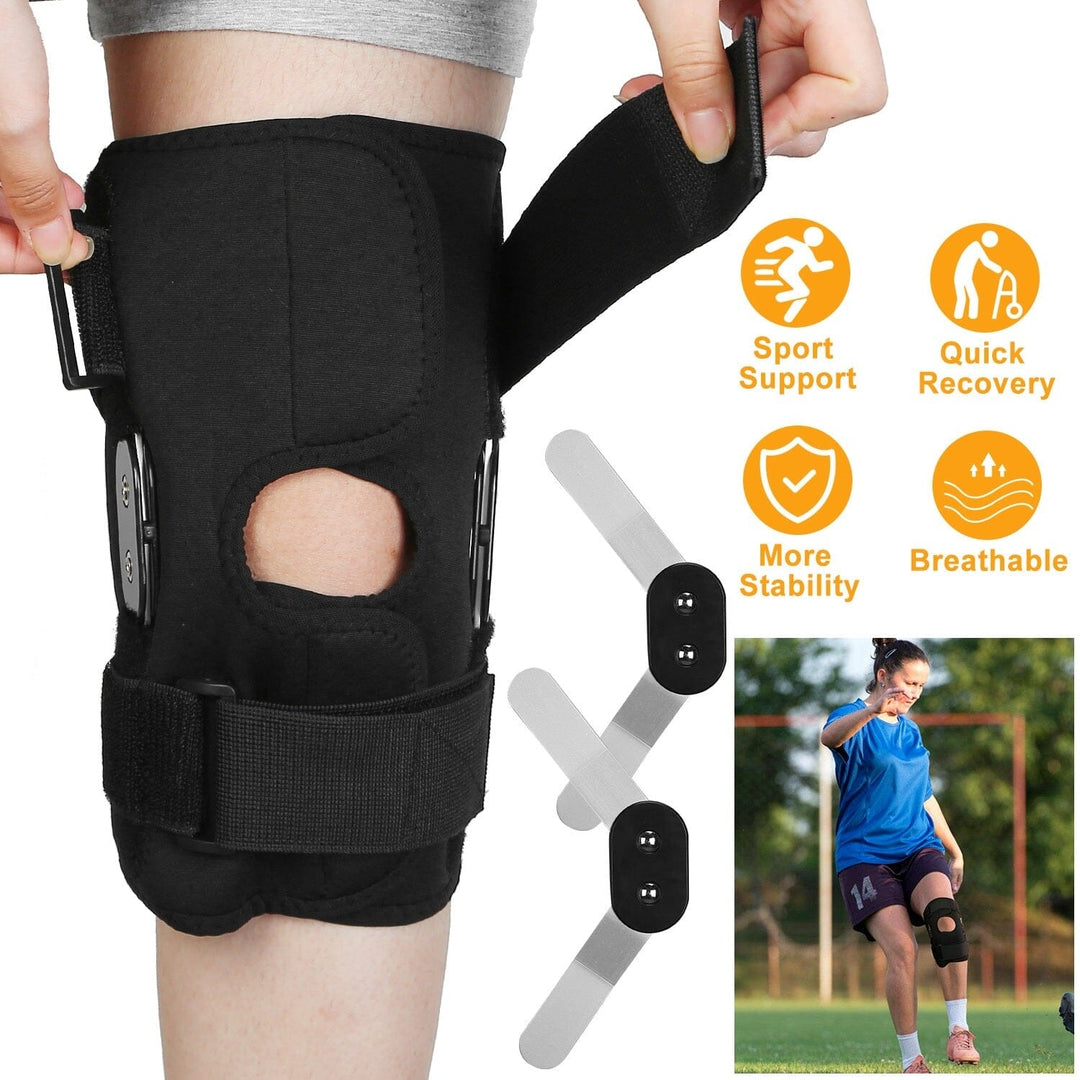 Adjustable Open Patella Compression Knee Brace Image 6