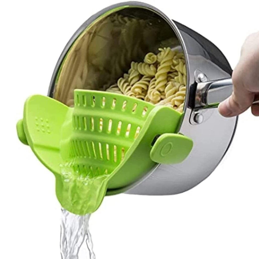 Adjustable Silicone Pot Strainer and Pasta Strainer Image 1