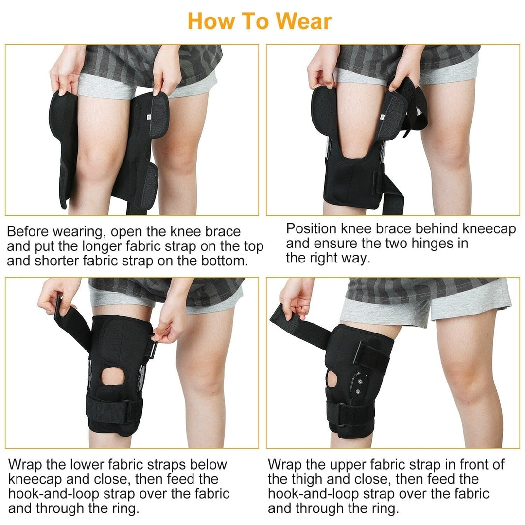 Adjustable Open Patella Compression Knee Brace Image 10