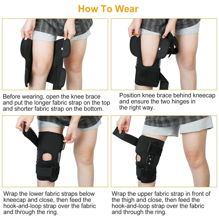 Adjustable Open Patella Compression Knee Brace Image 10