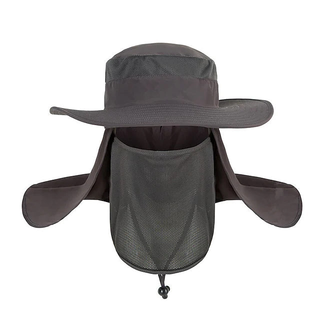 Adult Wide Brim Sun Hat with Neck Face Flap Cover Image 1