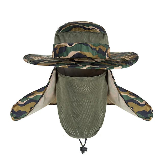 Adult Wide Brim Sun Hat with Neck Face Flap Cover Image 2