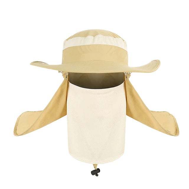 Adult Wide Brim Sun Hat with Neck Face Flap Cover Image 4