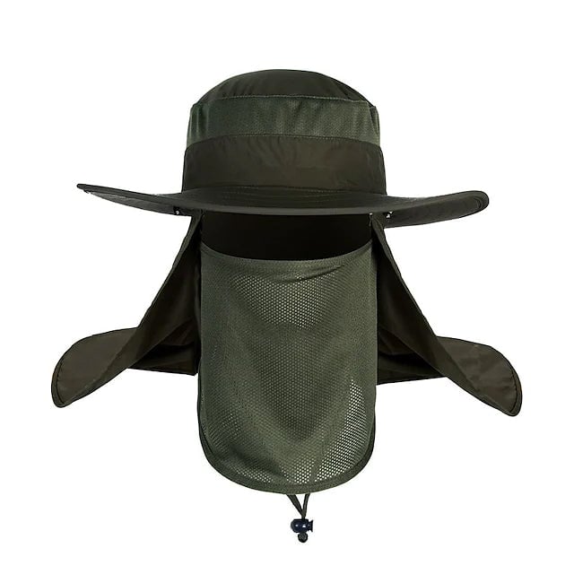 Adult Wide Brim Sun Hat with Neck Face Flap Cover Image 6