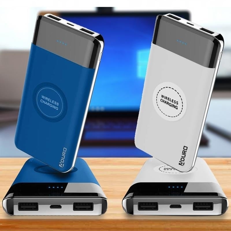 Aduro PowerUp Wireless Charging 10,000mAh Dual-USB Backup Battery Image 1