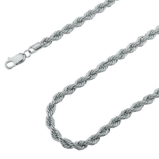 925 Sterling Silver Gold Solid Rope Chain 5MM Image 1