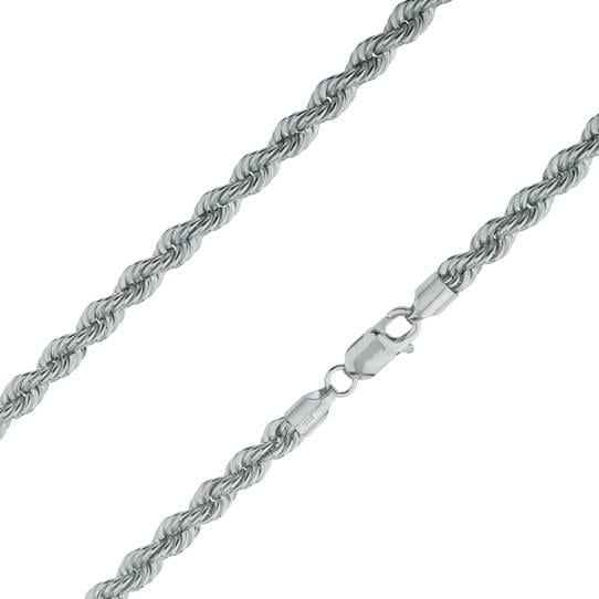 925 Sterling Silver Gold Solid Rope Chain 5MM Image 2